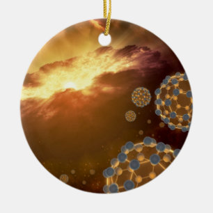 NASA Largest Molecule Buckyballs Ceramic Ornament