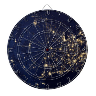 Nasa Lights from Space USA Dartboard