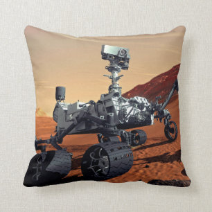 NASA Mars Curiosity Rover Artist Concept Throw Pillow