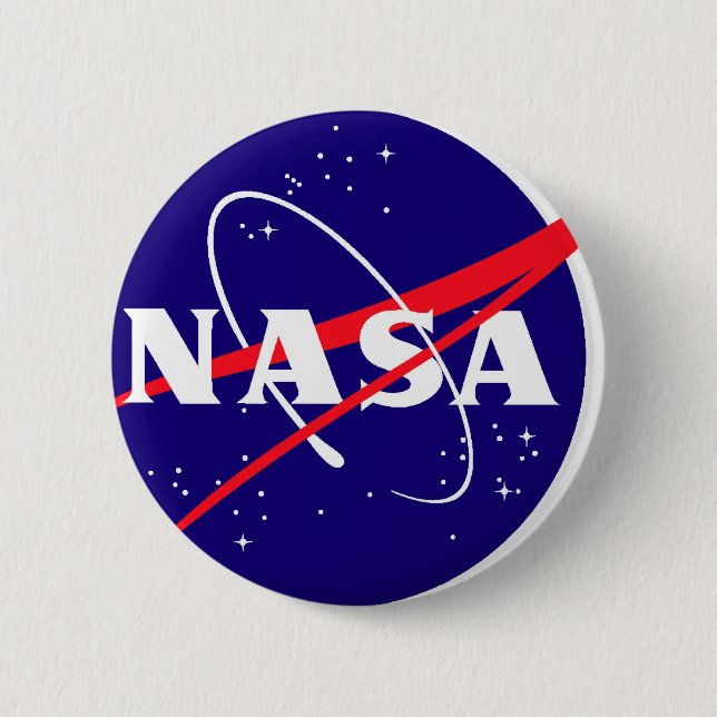 NASA Meatball Logo 2 Inch Round Button (Front)