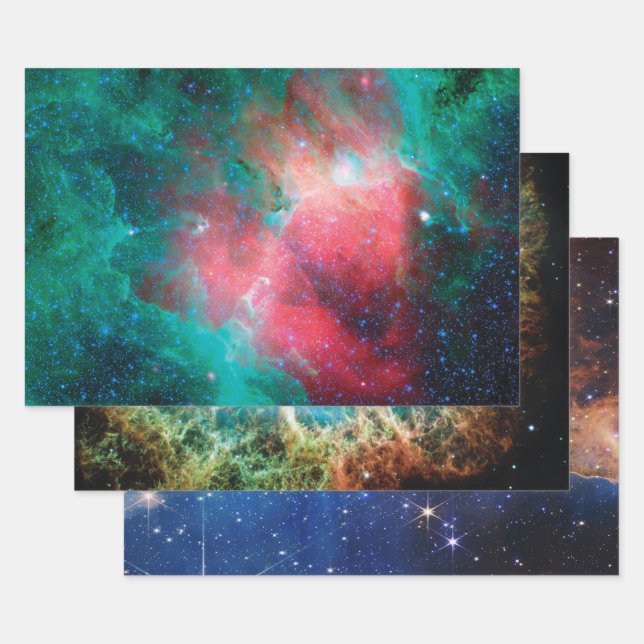 NASA Nebula Photos Wrapping Paper Sheet (Set)