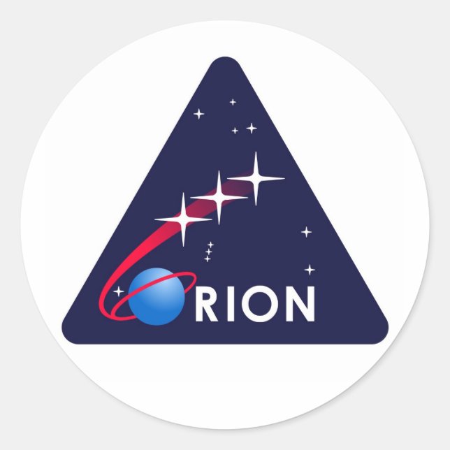 NASA Orion Logo Classic Round Sticker (Front)