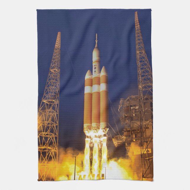 NASA Orion Spacecraft Rocket Launch Kitchen Towel (Vertical)