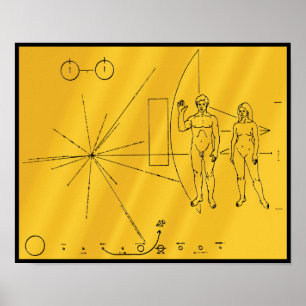 NASA Pioneer 10 Sonde spatiale Affiche de la plaqu