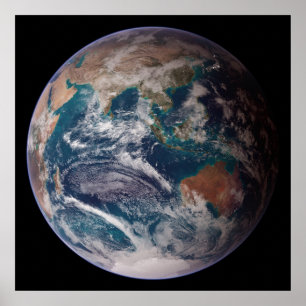 NASA Planet Earth Indian Ocean View Poster