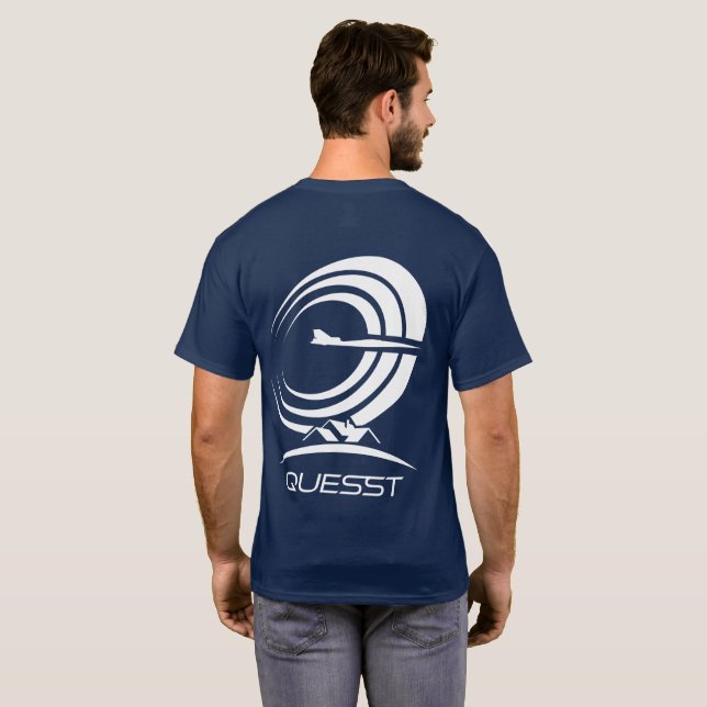 NASA Quesst One-Colour Logo Supersonic Blue T-Shirt (Back Full)