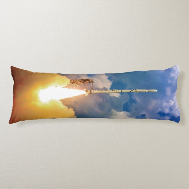 NASA Scout Rocket Launch Liftoff Body Pillow (Front)