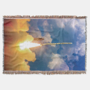 NASA Scout Rocket Launch Liftoff Throw Blanket