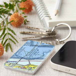 NASA Shuttle Landing Facility chart  Keychain