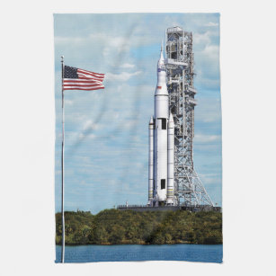 NASA SLS Space Launch System Rocket Launchpad Kitchen Towel
