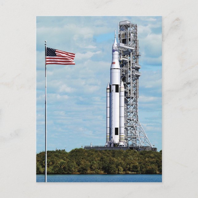 NASA SLS Space Launch System Rocket Launchpad Postcard (Front)