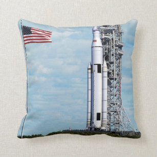 NASA SLS Space Launch System Rocket Launchpad Throw Pillow