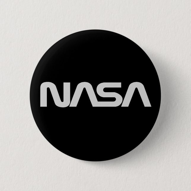 NASA Snake Logo DARK 2 Inch Round Button (Front)