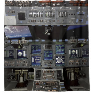 NASA Space Shuttle Cockpit Earth Orbit Window View