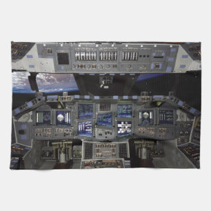 NASA Space Shuttle Cockpit Earth Orbit Window View Kitchen Towel