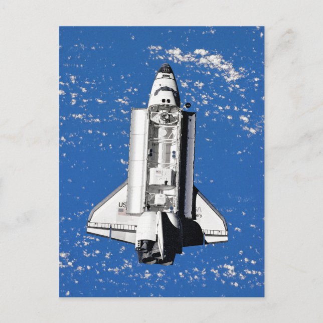 NASA Space Shuttle Discovery Earth Orbit Postcard (Front)