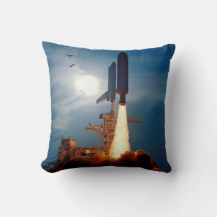 NASA Space Shuttle Discovery Launch STS-64 Throw Pillow