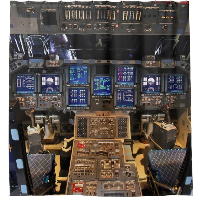 NASA Space Shuttle Endeavour Flight Deck Cockpit (Front)