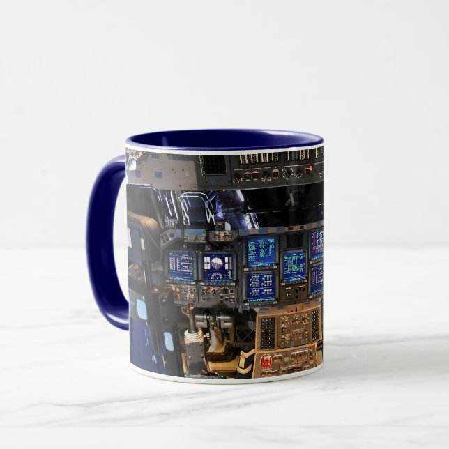 NASA Space Shuttle Endeavour Flight Deck Cockpit Mug (Front Left)