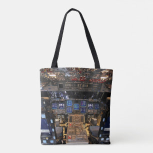 NASA Space Shuttle Endeavour Flight Deck Cockpit Tote Bag