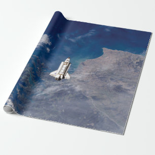 NASA Space Shuttle Endeavour STS-113 Earth Orbit Wrapping Paper
