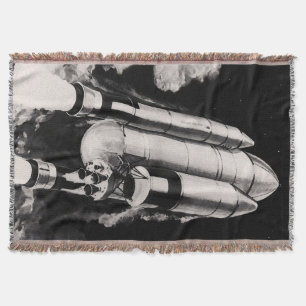 NASA Space Shuttle Launch Vehicle Artist Concept Throw Blanket