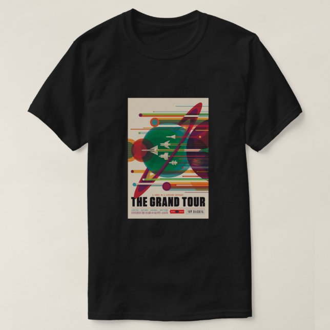 NASA Space Tourism Posters Enceladus Classic T-Shirt (Design Front)