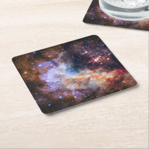 NASA Star Cluster Celestial  Square Paper Coaster