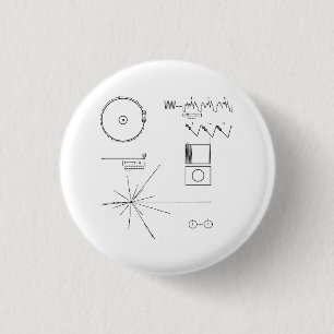 NASA Voyager Golden Record 1 Inch Round Button