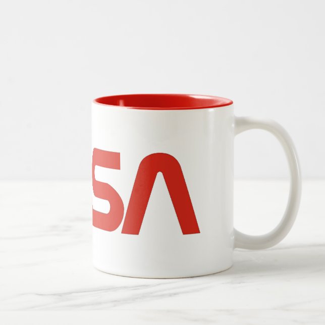 NASA Worm Logo Two-Tone Coffee Mug (Right)
