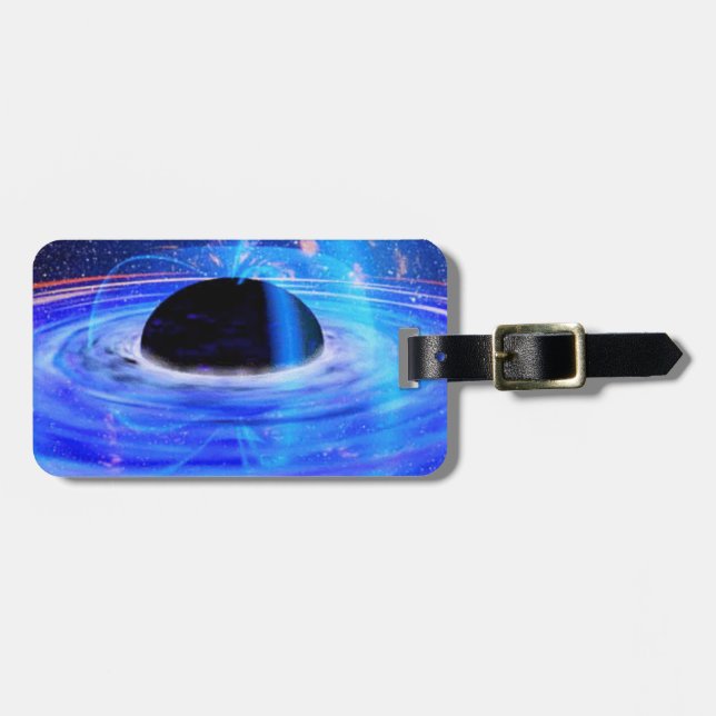 Nasa's Blue Black Hole Luggage Tag (Front Horizontal)