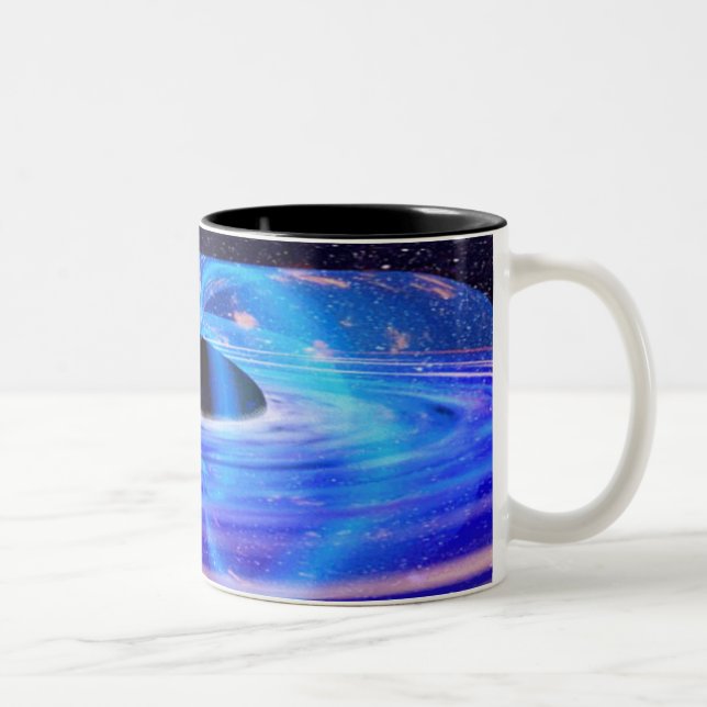 Nasa's Blue Black Hole Two-Tone Coffee Mug (Right)