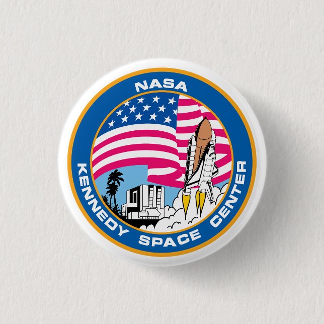 NASA's Kennedy Space Centre  1 Inch Round Button (Front)