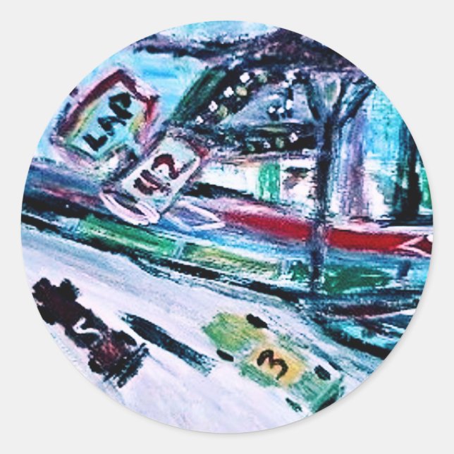 NASCAR CLASSIC ROUND STICKER (Front)