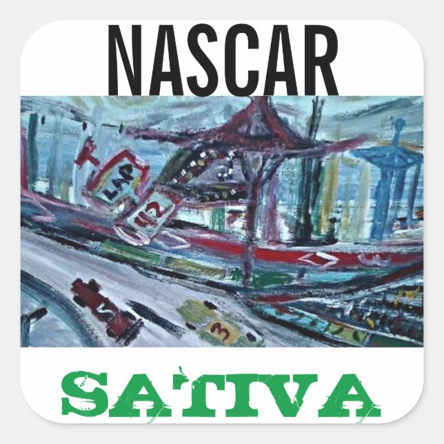 NASCAR SATIVA SQUARE STICKER (Front)