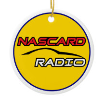 NASCARD RADIO Cercle Ceramic Ornement