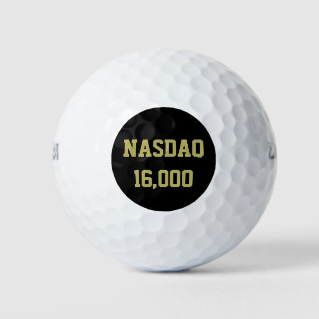 NASDAQ 16000 Stock Market Celebration Golf Balls (Front)