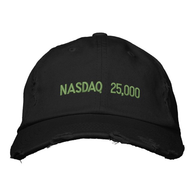 NASDAQ 25000 Stock Market Celebration Embroidered Hat (Front)