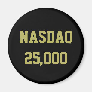 NASDAQ 25000 Stock Market Celebration Magnet
