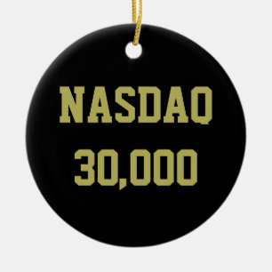 NASDAQ 30000 Stock Market Celebration Ceramic Ornament