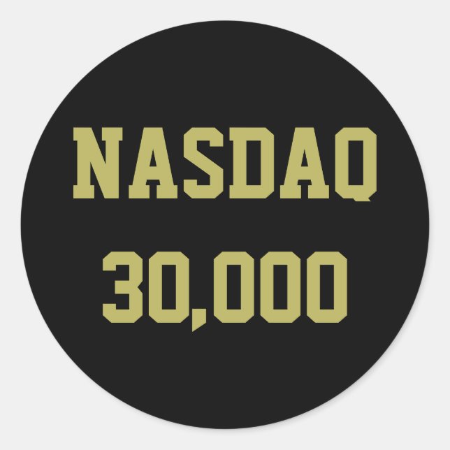 NASDAQ 30000 Stock Market Celebration Classic Round Sticker (Front)