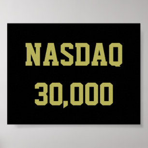 NASDAQ 30000 Stock Market Celebration Poster