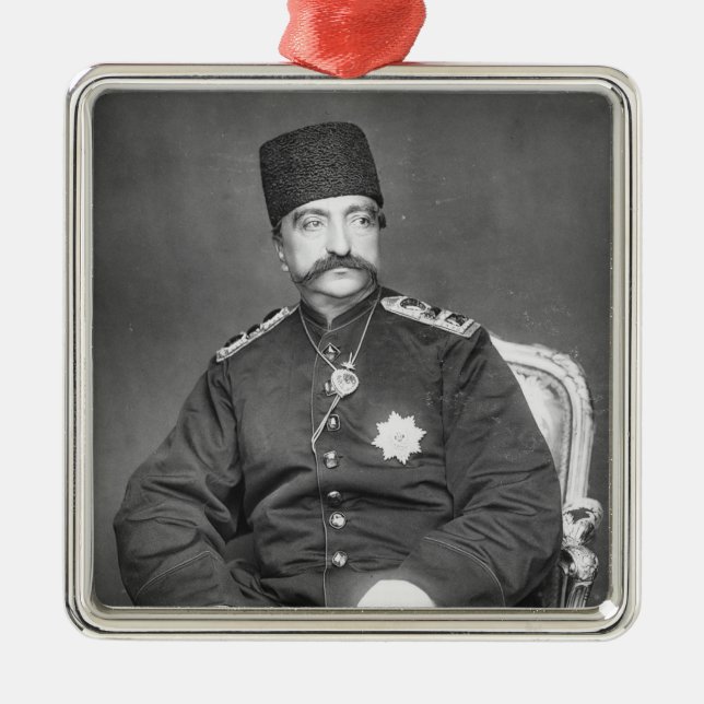 Naser al-Din Shah Qajar of Persia Metal Ornament (Front)