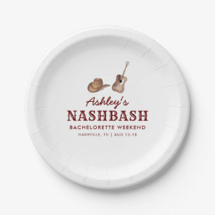 Nash Bash Nashville Bachelorette Party Weekend Paper Plate