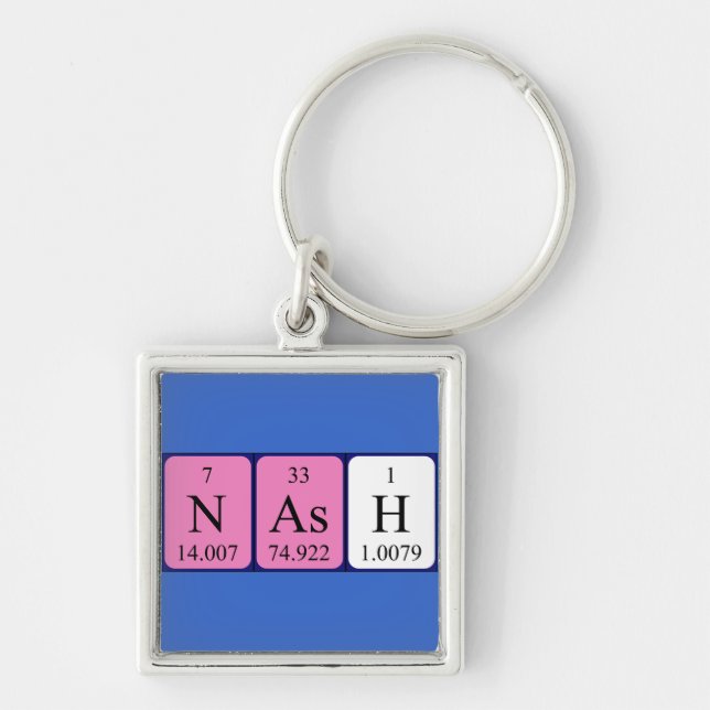 Nash periodic table name keyring (Front)