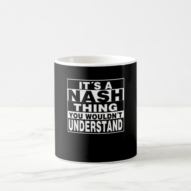 NASH Surname Personalized Gift Coffee Mug (Center)