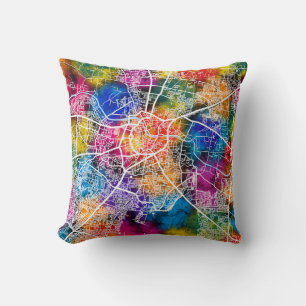 Nashik Maharashtra City Map Throw Pillow