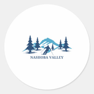 Nashoba Valley Machusetts Ski Resort Skiing Skier  Classic Round Sticker