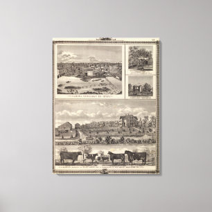 Nashua farm and residence canvas print