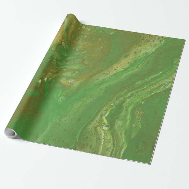 Nashville 1 Unique Green Wrapping Paper (Unrolled)